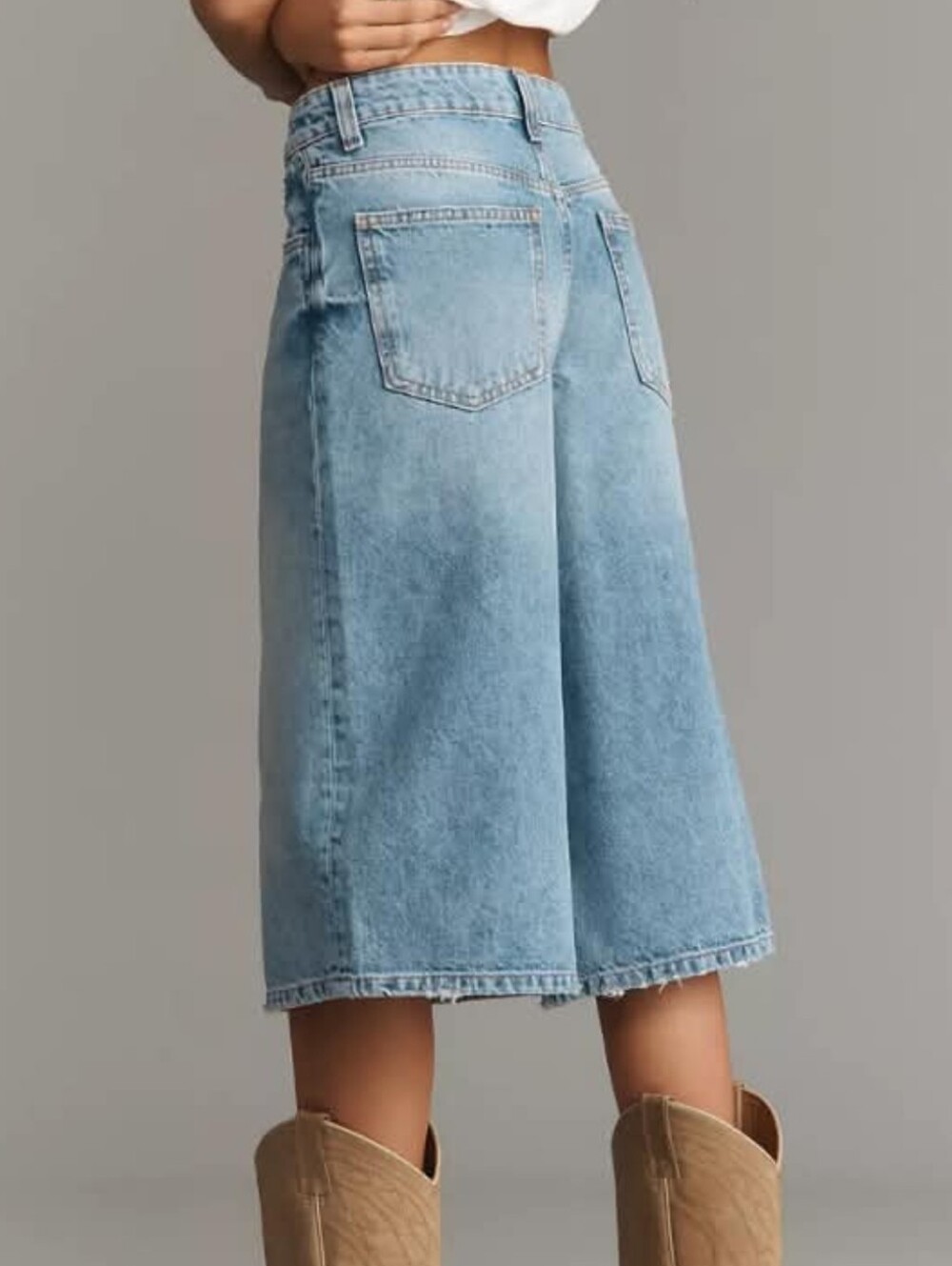 Pilcro Light Wash Denim Bermuda Shorts - Picture 2 of 4